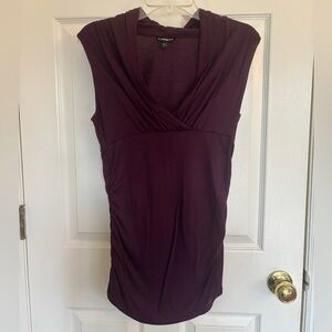 Express Women's Deep Purple Cowl Neck Blouse